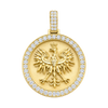 Polish Eagle Round Diamond Pendant — yellow gold