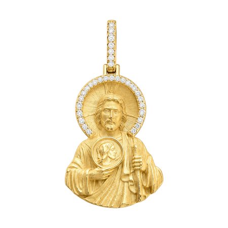 Saint Jude Diamond Pendant — yellow gold