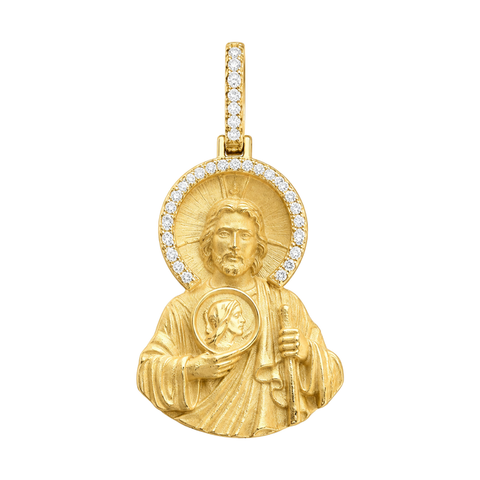 Saint Jude Diamond Pendant — yellow gold