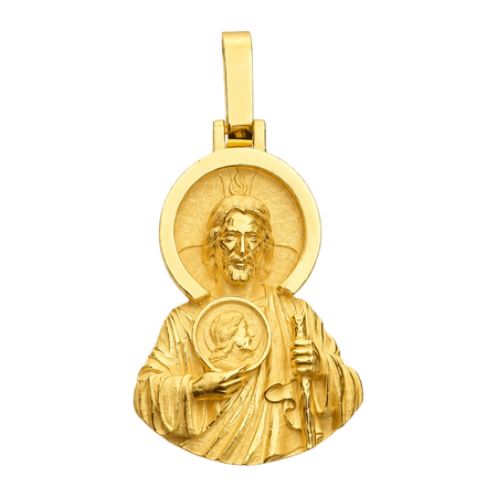 Saint Jude Pendant — yellow gold