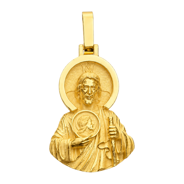 Saint Jude Pendant — yellow gold