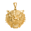 Tiger Face Pendant — yellow gold