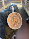 Saint Michael Archangel Diamond Oval Pendant