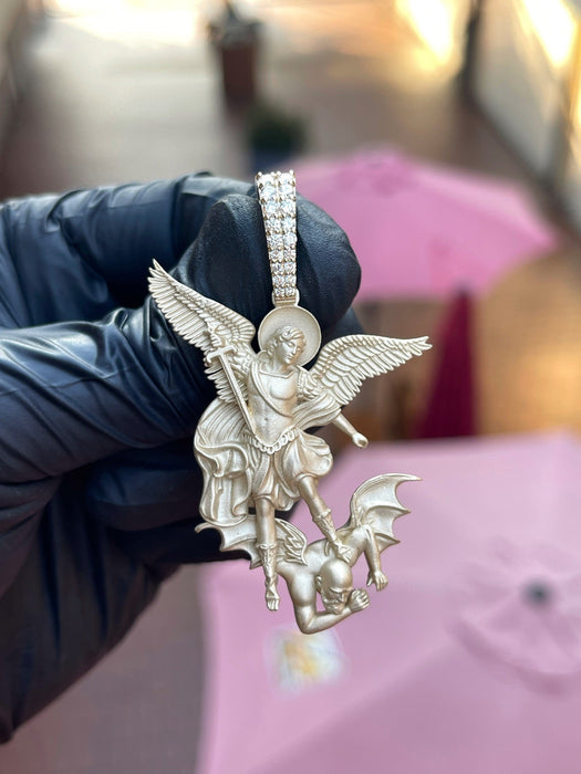 Saint Michael Archangel Silhouette Pendant