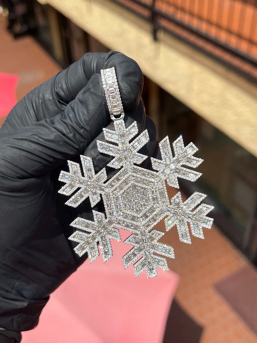 Snowflake Diamond Pendant