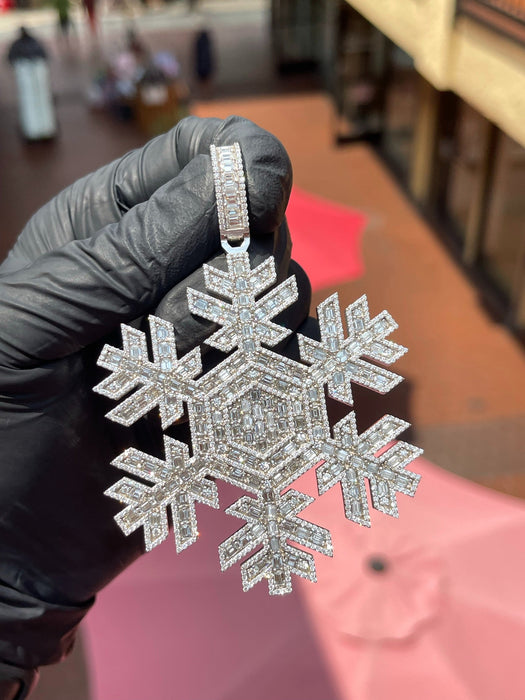 Snowflake Diamond Pendant alternate view