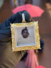Square Filigree Memorial Diamond Pendant