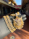 Wolf Fully Diamond Pendant alternate view