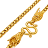 7.5MM Dragon Scale Chain polished gold detail