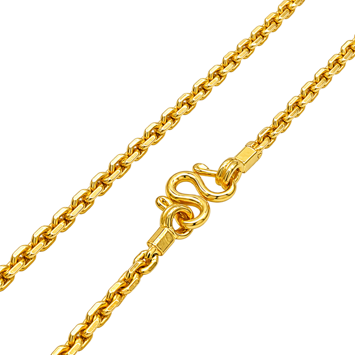 3.3MM Anchor Link Chain polished gold detail