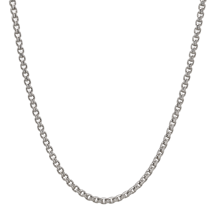 3MM Solid Rounded Box Chain refined studio product photo