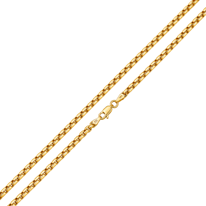 3MM Solid Rounded Box Chain refined studio product photo
