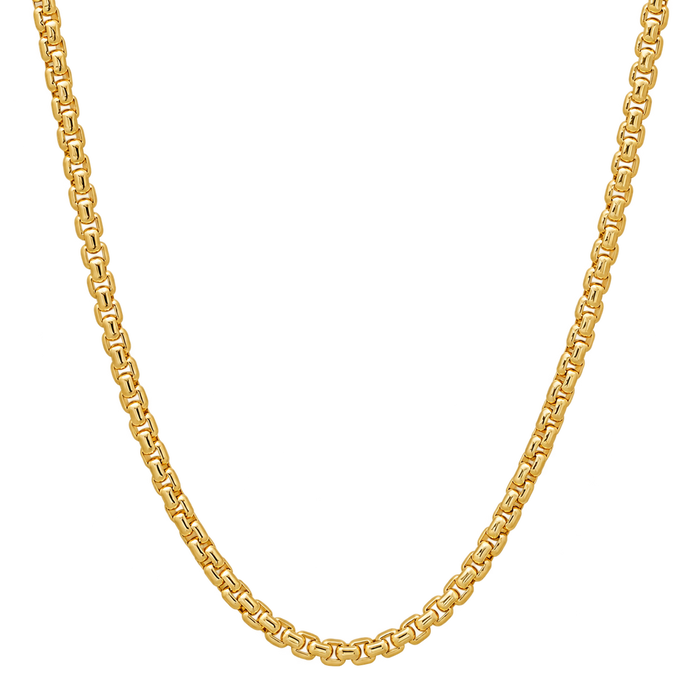 4MM Solid Rounded Box Chain refined studio product photo