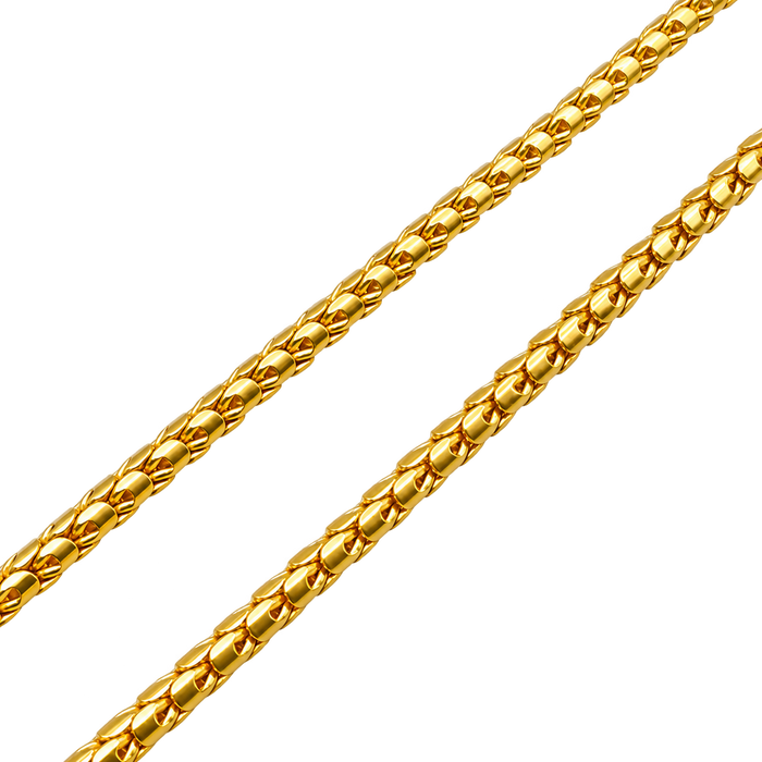 4.2MM Dragon Scale Chain polished gold detail