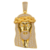 Partially Iced Diamond Jesus Pendant — isolated product view