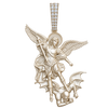 Saint Michael Archangel Silhouette Pendant — isolated product view