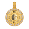 Taoist Bagua Circular Diamond Pendant — isolated product view