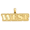 "West" Pendant — yellow gold product view