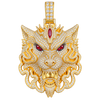 Wolf Fully Diamond Pendant — isolated product view
