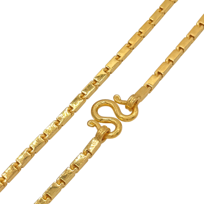 24K Yellow Gold 3.4MM Baht Chain