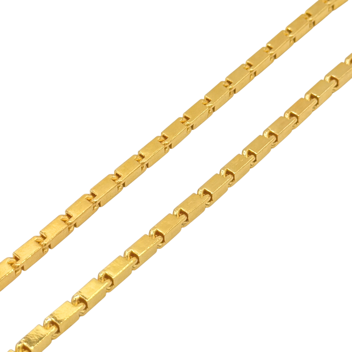 24K Yellow Gold 3.4MM Baht Chain