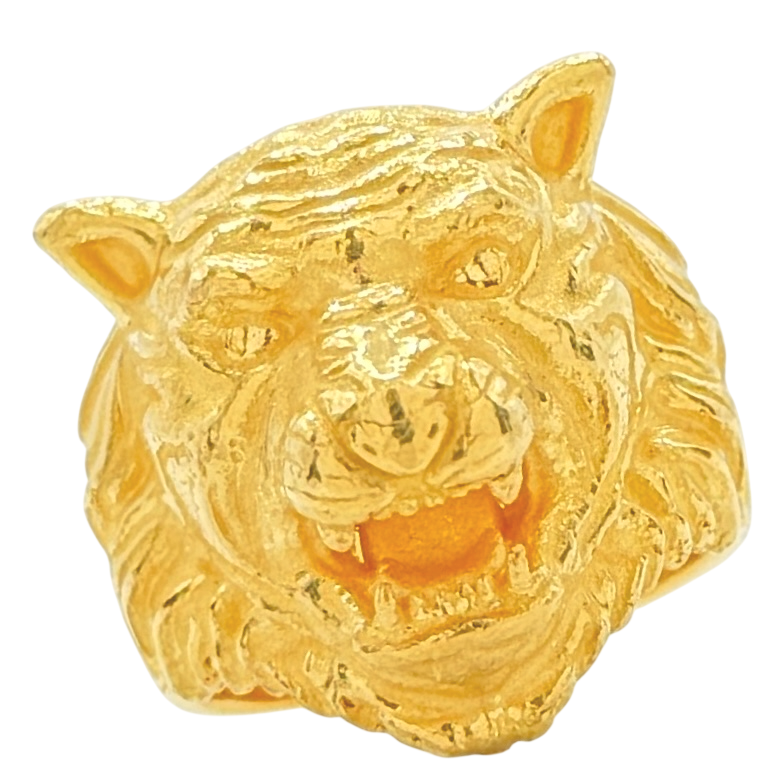 24K Yellow Gold Tiger Ring
