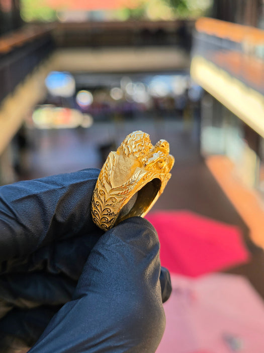 Eagle and Lion Sculpted Ring — original photograph