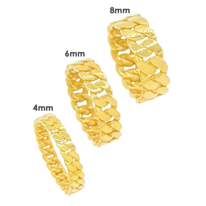 8MM Cuban Link Ring
