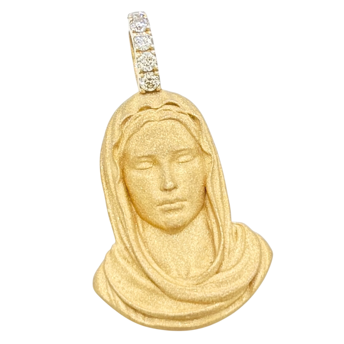 Virgin Mary Piece w/ Diamond Bail