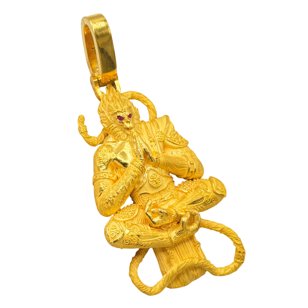 24K Yellow Gold Large Monkey King 