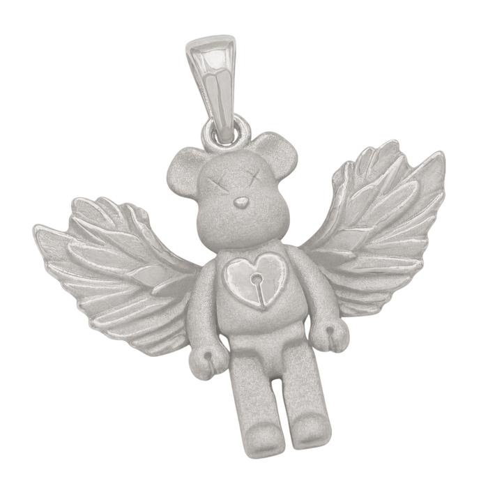 Bear Figure w/ Angel Wings Pendant