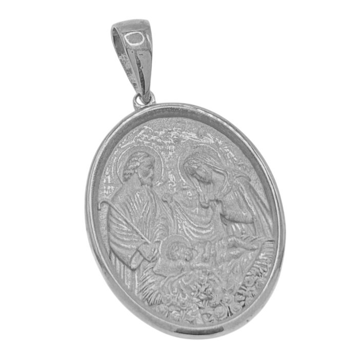 Holy Family Oval Pendant