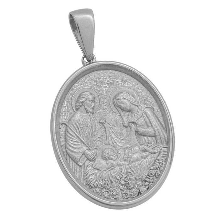 Holy Family Oval Pendant