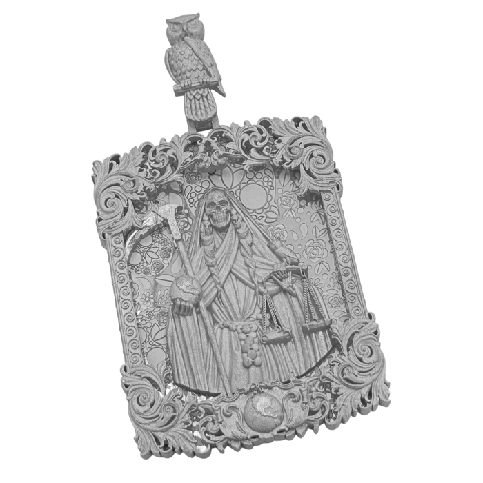Santa Muerte Portrait Pendant
