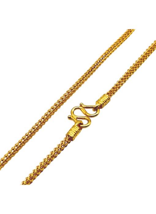 24K Yellow Gold 2.5MM Wheat Chain