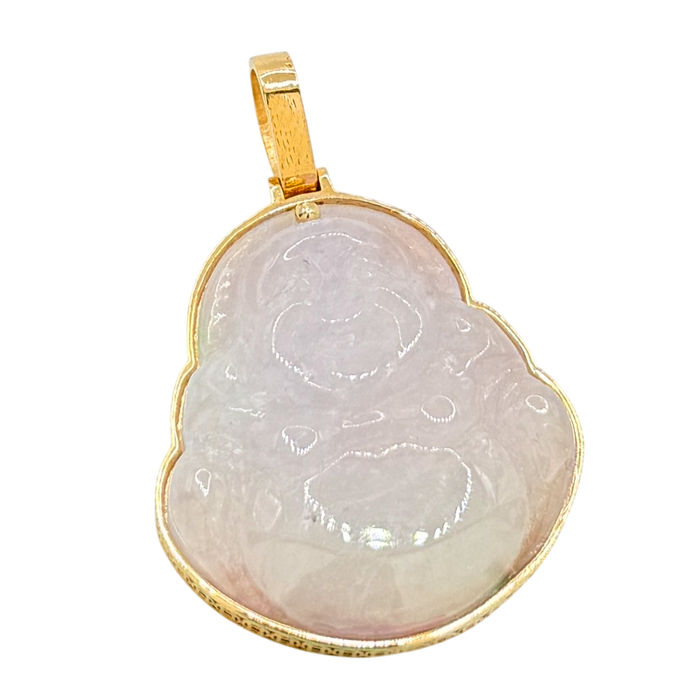 White Jade Buddha w/ Money Coin Wrap