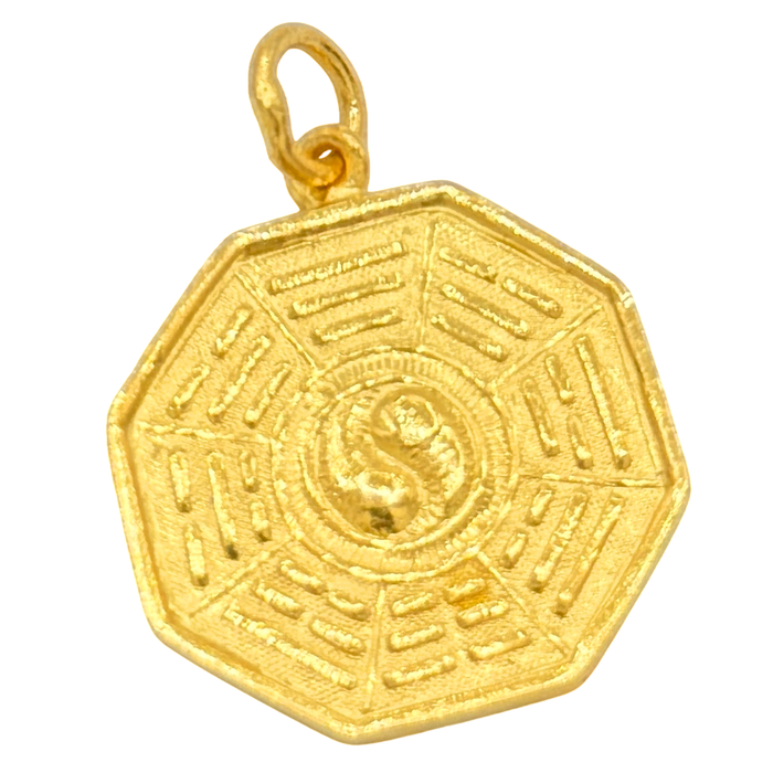 24K Yellow Gold Yin Yang Pendant