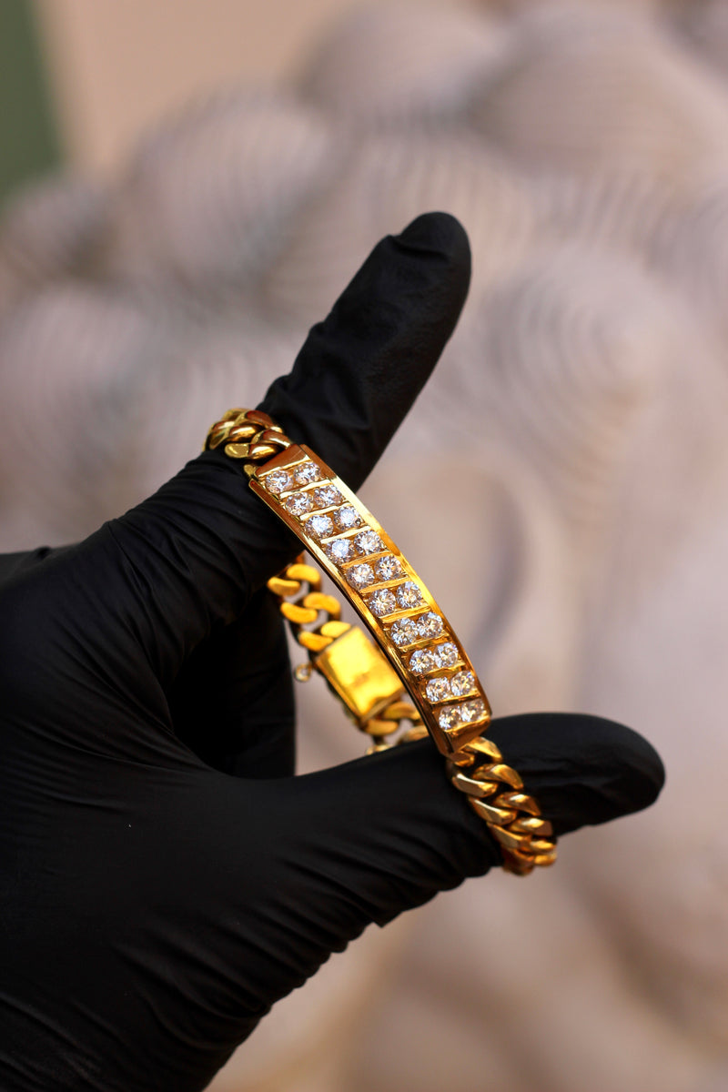 CHANNEL-SET DIAMOND ID BRACELET